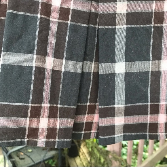 Chocolate & Pink Tartan Mini-Skirt - Picture 3 of 5